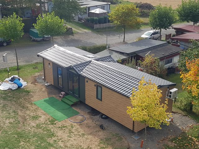 Mobilheim mit Solaranlage